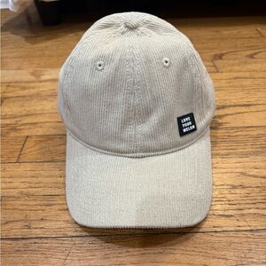 Love Your Melon Beige Corduroy Cap with Logo Patch